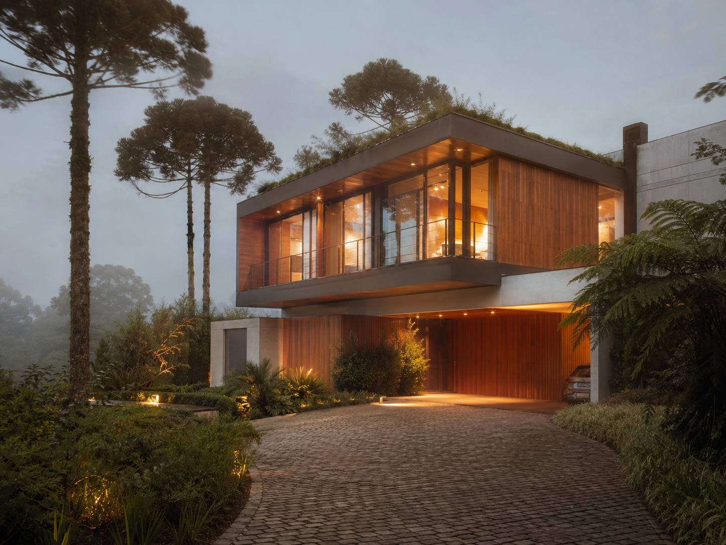 Casa de alto padrão em steel frame em Curitiba — Residência Ecoville, 340m²