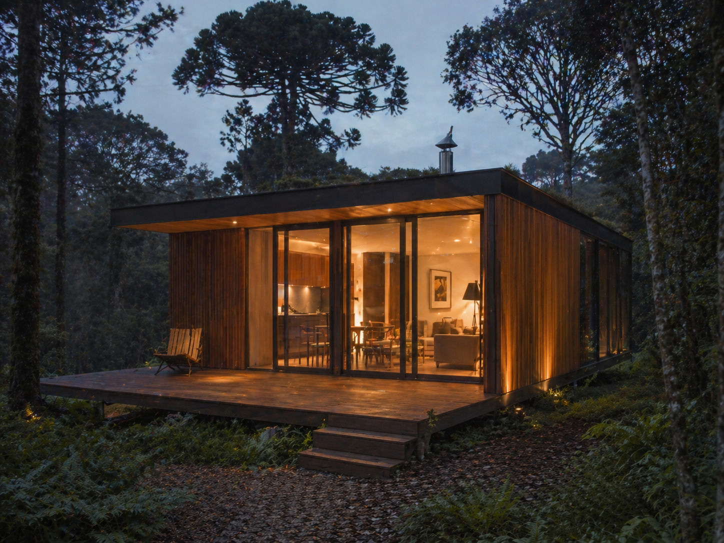 Tiny house em steel frame — 42m² — entrega em 15 dias